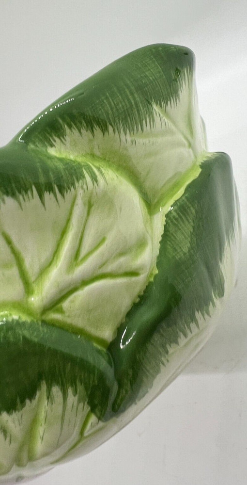 Department 56 EASTER Bunny Rabbit Cabbage Dish SPRING GREEN dept easter