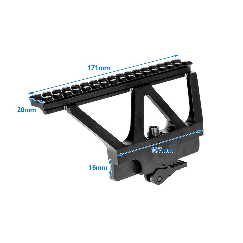20mm Quick Release Scope Mount Tactical Side Rail Locker Picatinny New
