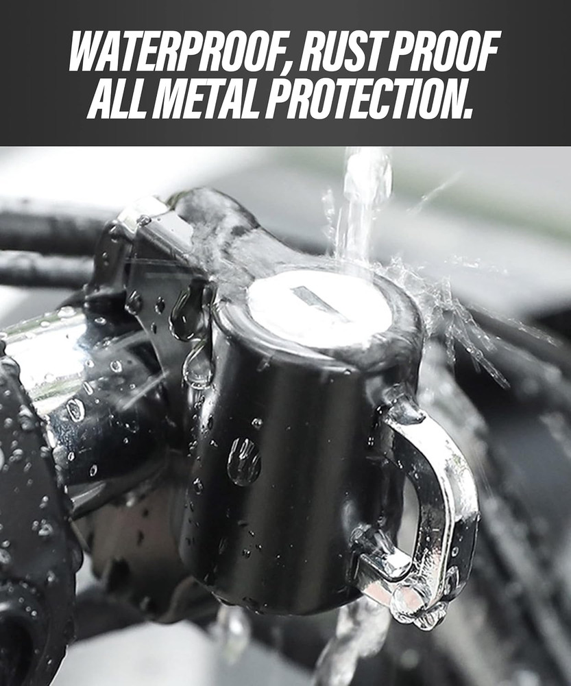 Universal Motorcycle Helmet Lock Anti-Theft Cable with Keys & Mount