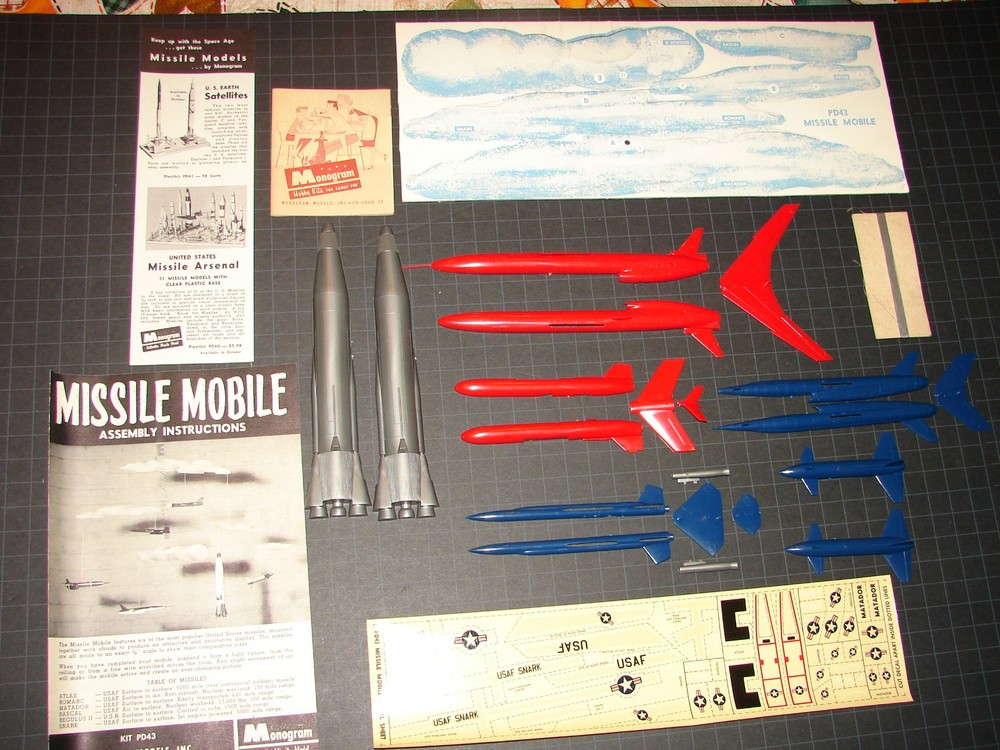 1959 ~ RARE ~ Monogram ~ MISSILE MOBILE ~ Complete & NOT STARTED ~ not Aurora