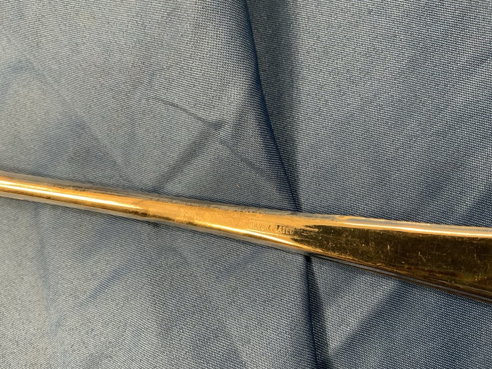 Silver Plate Salad Serving Utensils Spoon Fork Marked Italy 9.5" Bridal Wedding