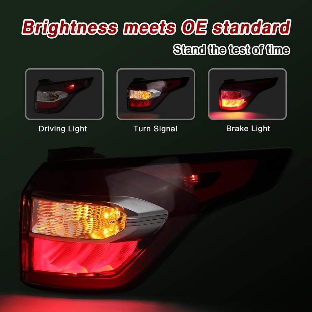 Right Tail Light Assembly Compatible With 2017 2018 Ford Escape Kuga