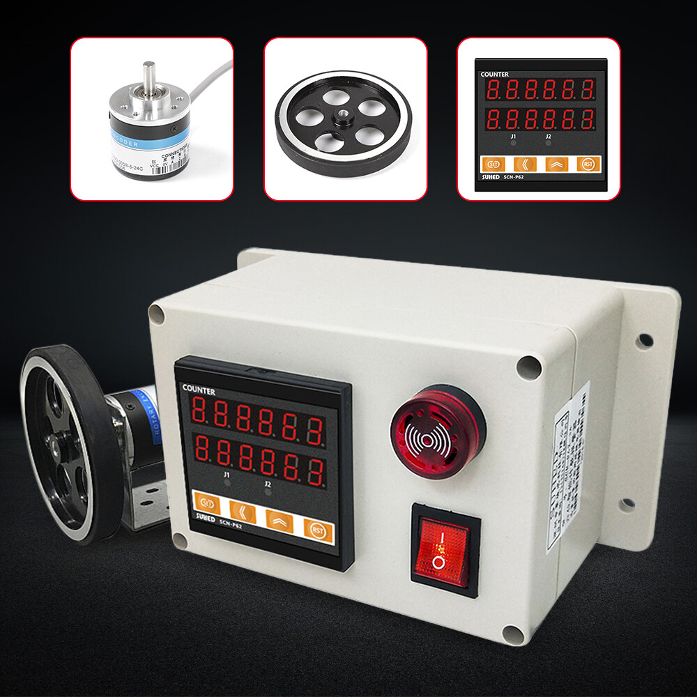 300ppr Rotary Encoder Digital Pulse Length Meter Counter Rolling Wheel Encoder