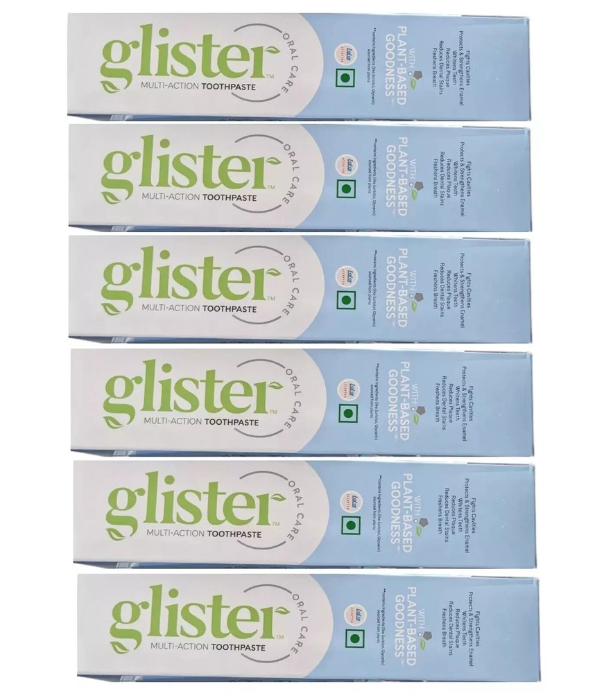 Glister Multi-action Fluoride Toothpaste 7.05 OZ 200g- (6 Pack)