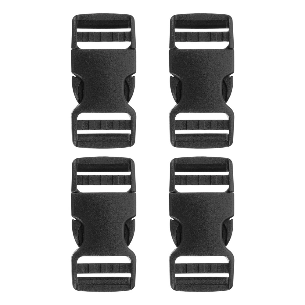 4pcs Quick Side Release Buckles 3/4" Dual Adjustable No Sewing Clips Snaps