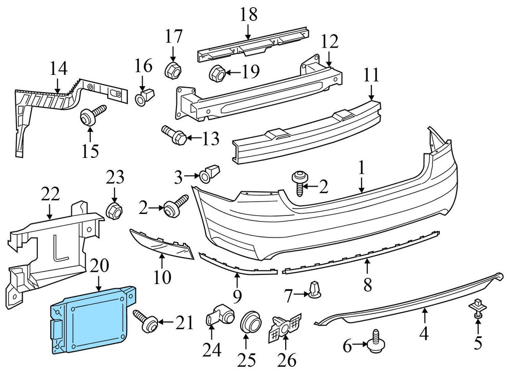 2015-2019 VW BEETLE - LEFT Blind SPOT Detection Slave Control Module
