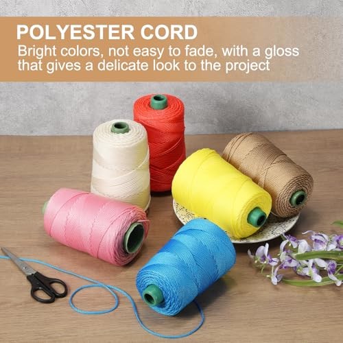 Polyester Macrame Cord, 3mm x 219 Yards Polypropylene Macrame Cords Braided