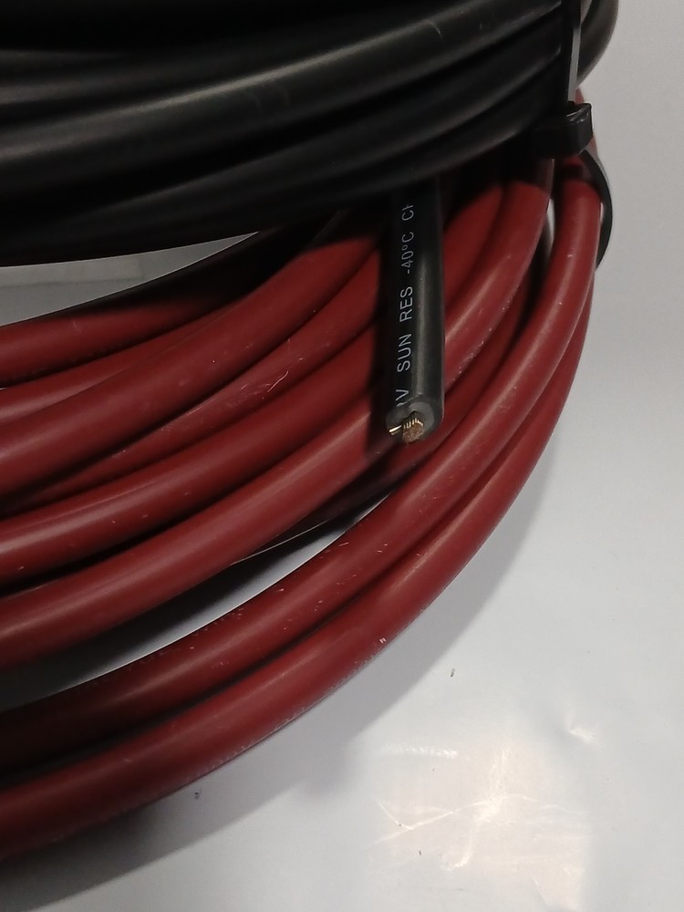 1 Pair 40ft 12AWG Black+Red Solar Panel Extension Cable Wire Connector