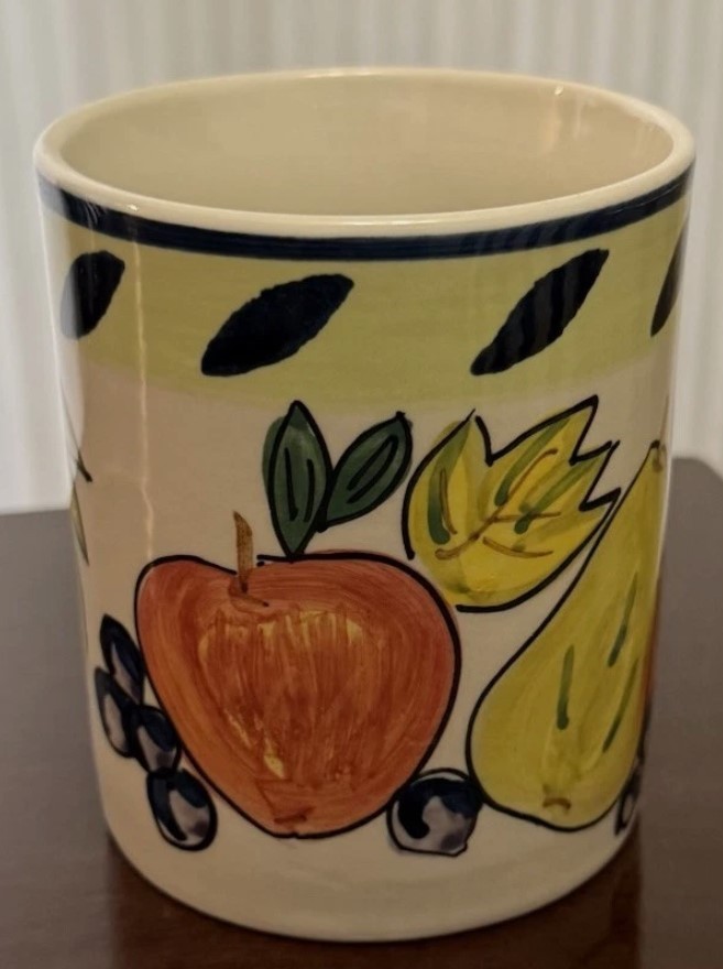 Atico International Unmarked Fruit Pattern 1990’s Coffee Mug