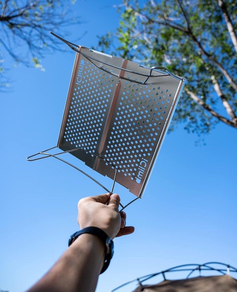 iClimb Mini Solo Folding Table Ultralight Compact for Mini, Silver