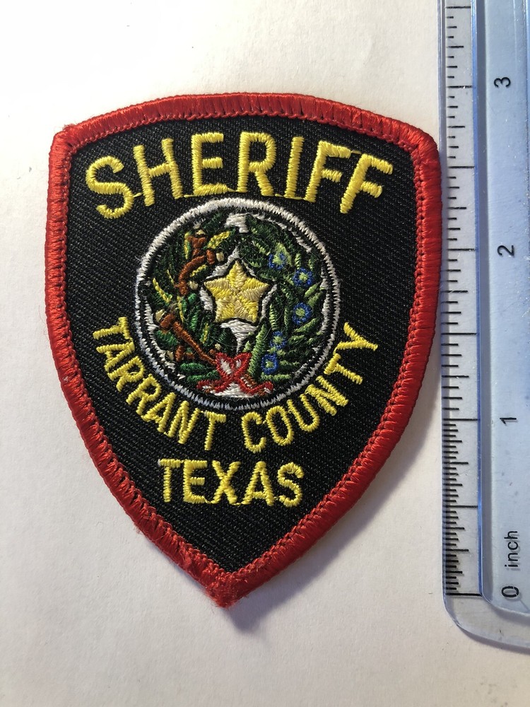 Tarrant County Texas Sheriff Hat Patch ~ Approx 3” Tall