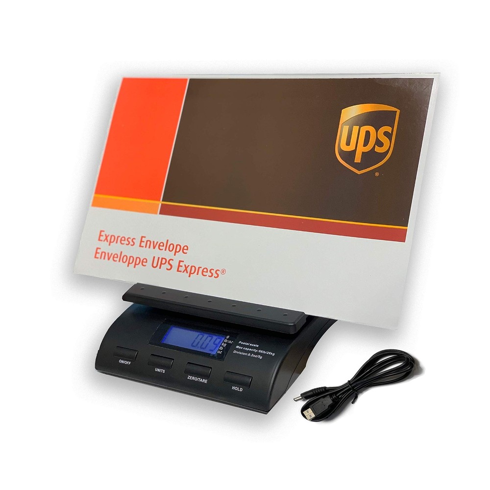 Digital 50 lb x 0.2 oz Postal Table Shipping Mail Scale with Large Display, E...