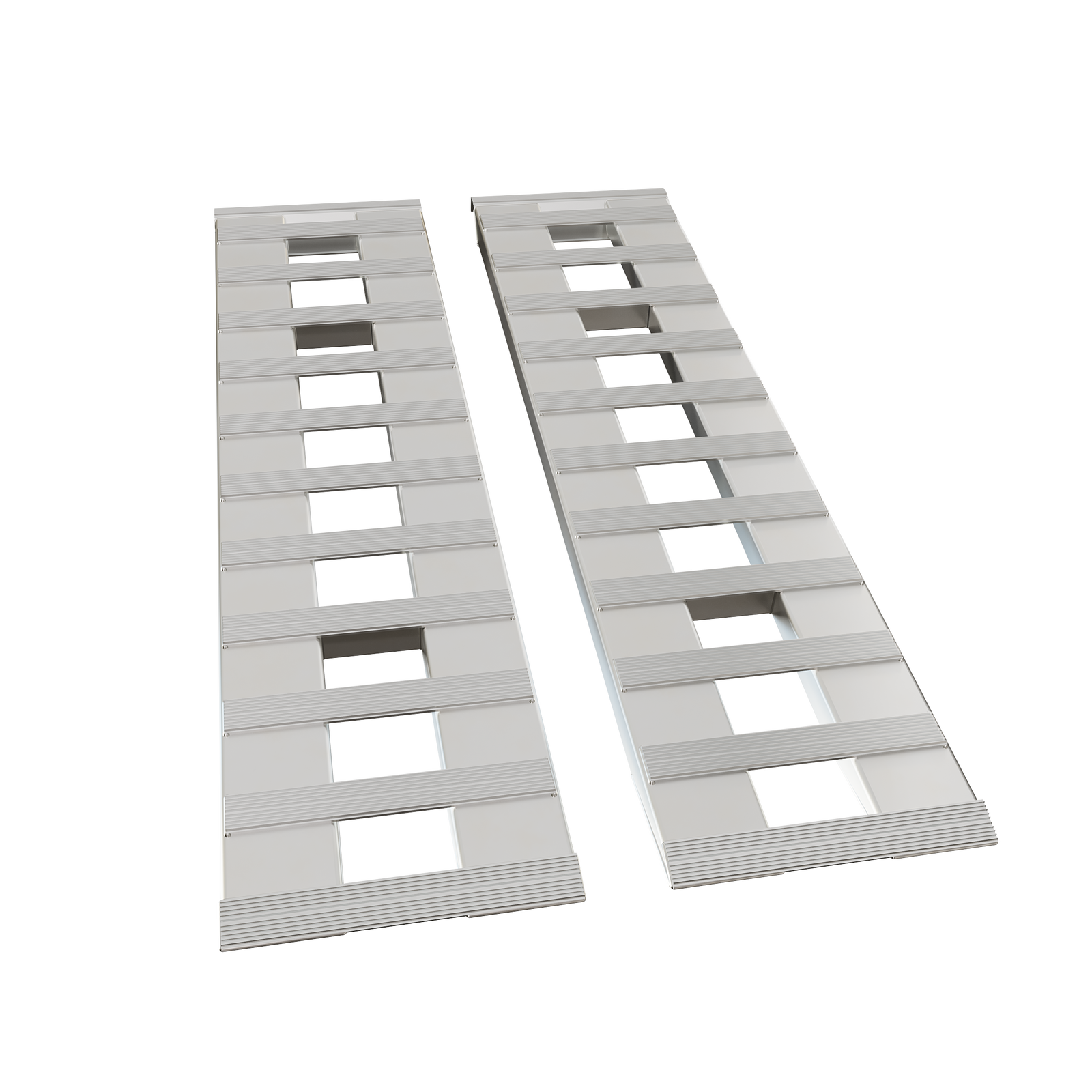 Pair For 60''X15" Aluminum Ramps 6800 LBS Truck Car Auto Trailer Ramps Hook End