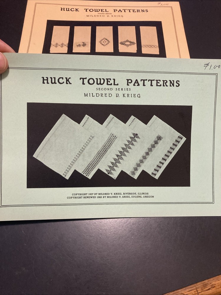 HUCK TOWEL PATTERNS SET OF TWO SECOND & Third SERIES