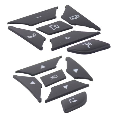 Car Steering Wheel Button Stickers Cover Interior Switch Button Decoration