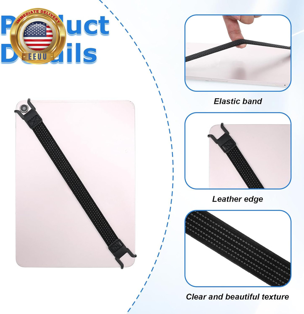 2 Pack Universal Tablet Security Hand Strap Holder for 7.8''-13'' Devices, High