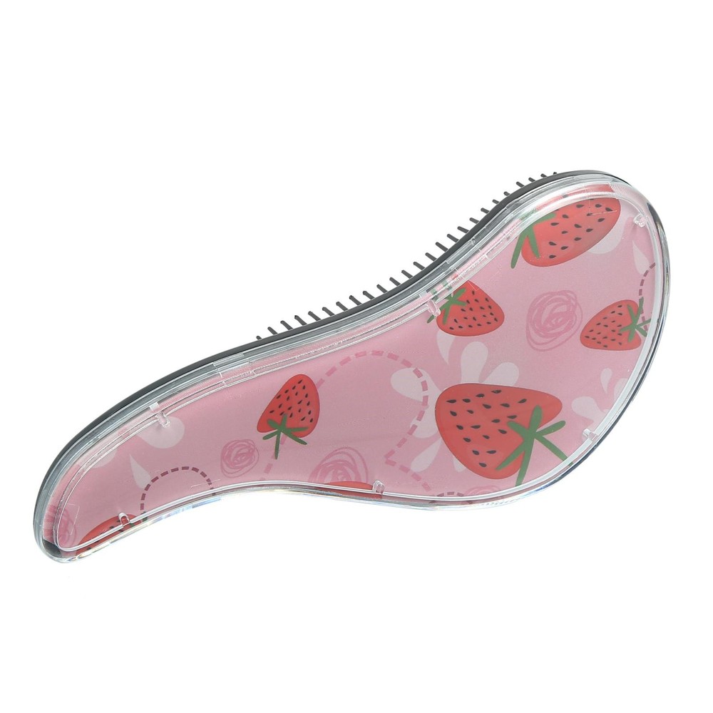 Tangle Shower Hair Magic Handle Detangling Brush Comb Strawberry Pattern