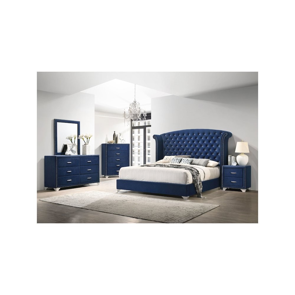 Melody 5-piece Queen Bedroom Set Pacific Blue
