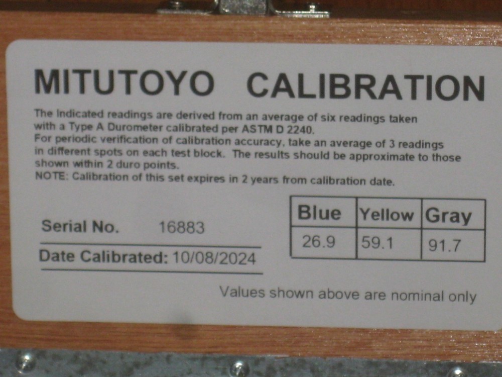NEW Mitutoyo 64AAA964 Durometer Test Block Set