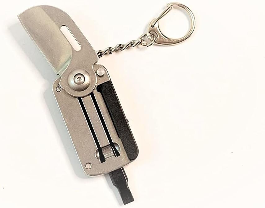 FOXTROT Survival Multi-Tool Keychain Pocket Knife Screwdriver - Both Included