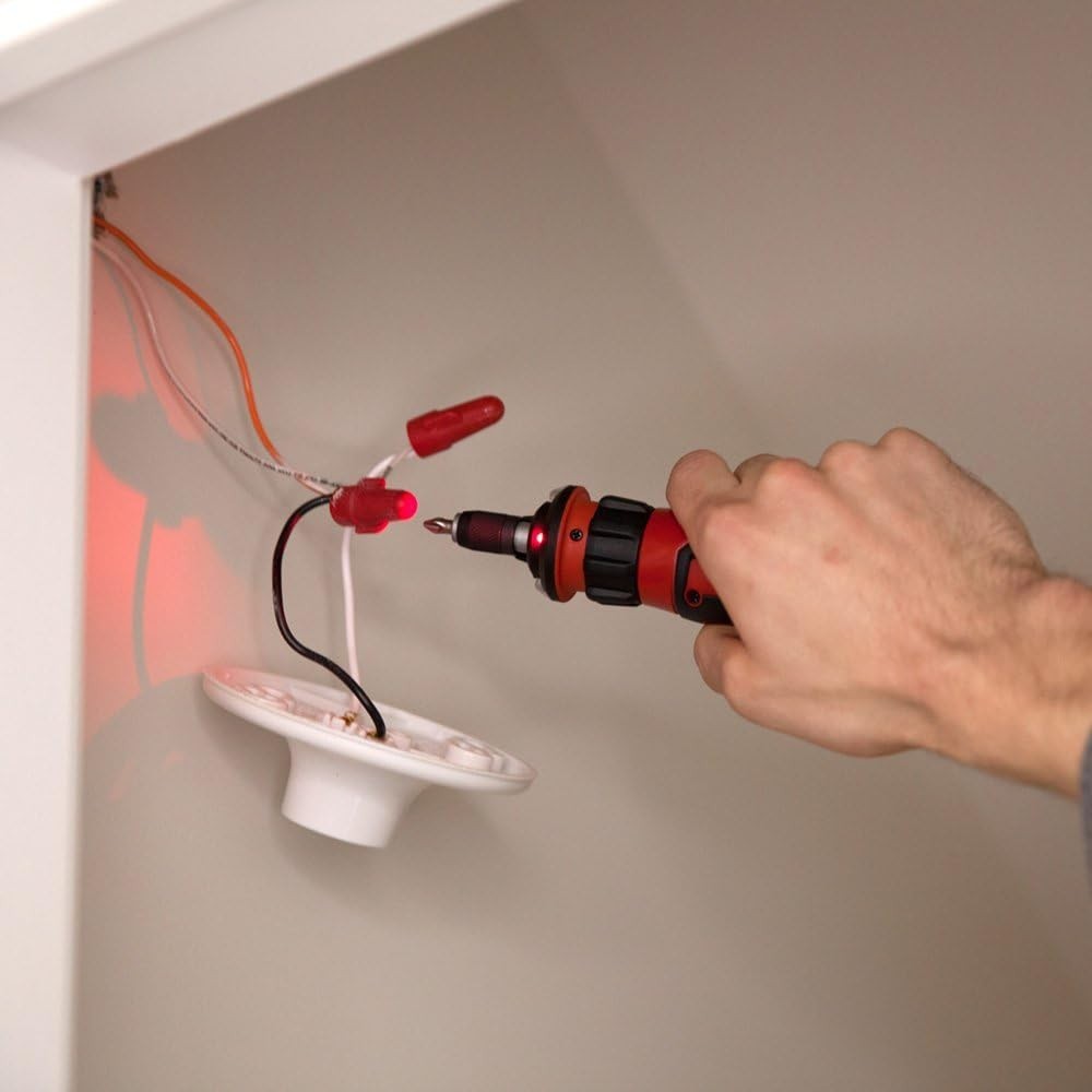 Rechargeable Cordless Screwdriver with Live Wire Detection & USB Charging Cable