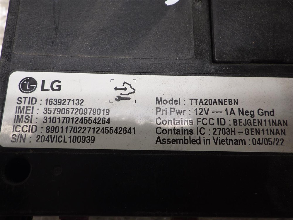 Cadillac XT6 2021-2023 Telematics Interface Module 86804753 5652