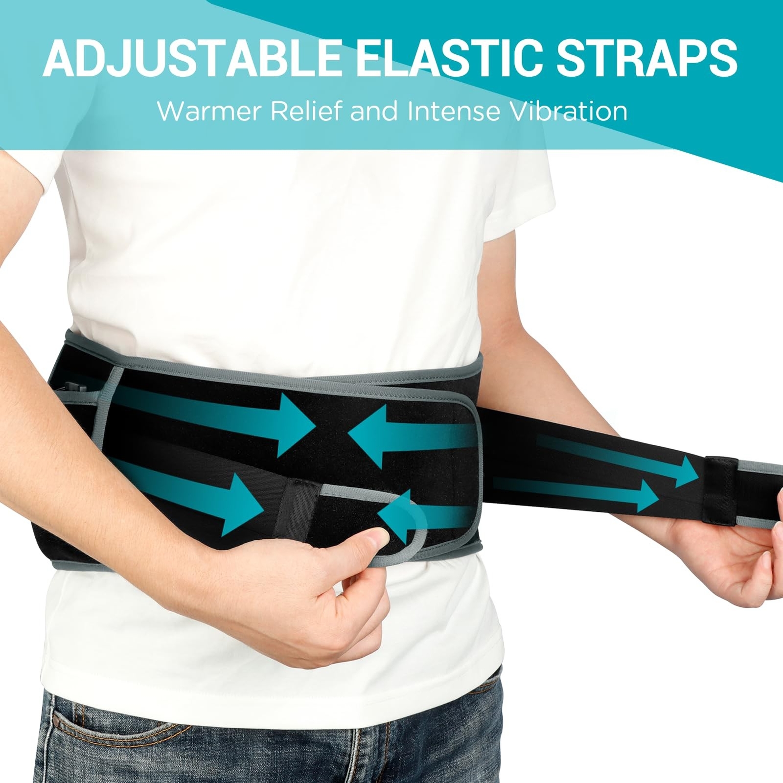 Comfytemp Cordless Heating Pad with Massager for Back Pain Relief, Portable L...