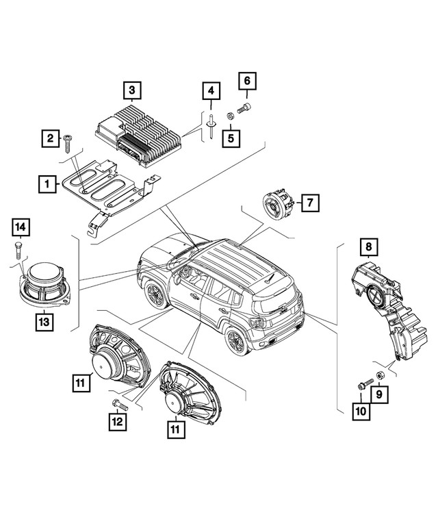 Genuine Mopar Tweeter Speaker 68202085aa