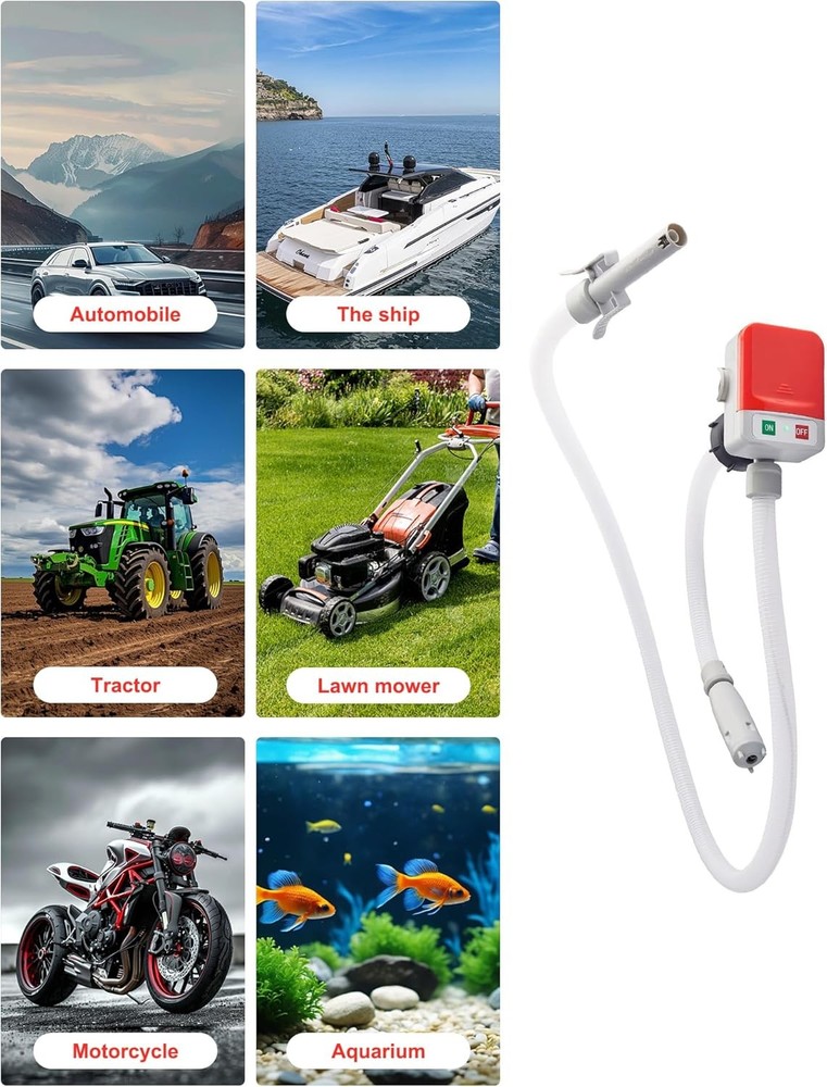 For Saker Sakerplus Transfer Pump, Portable 3.2GPM,Battery&USB red