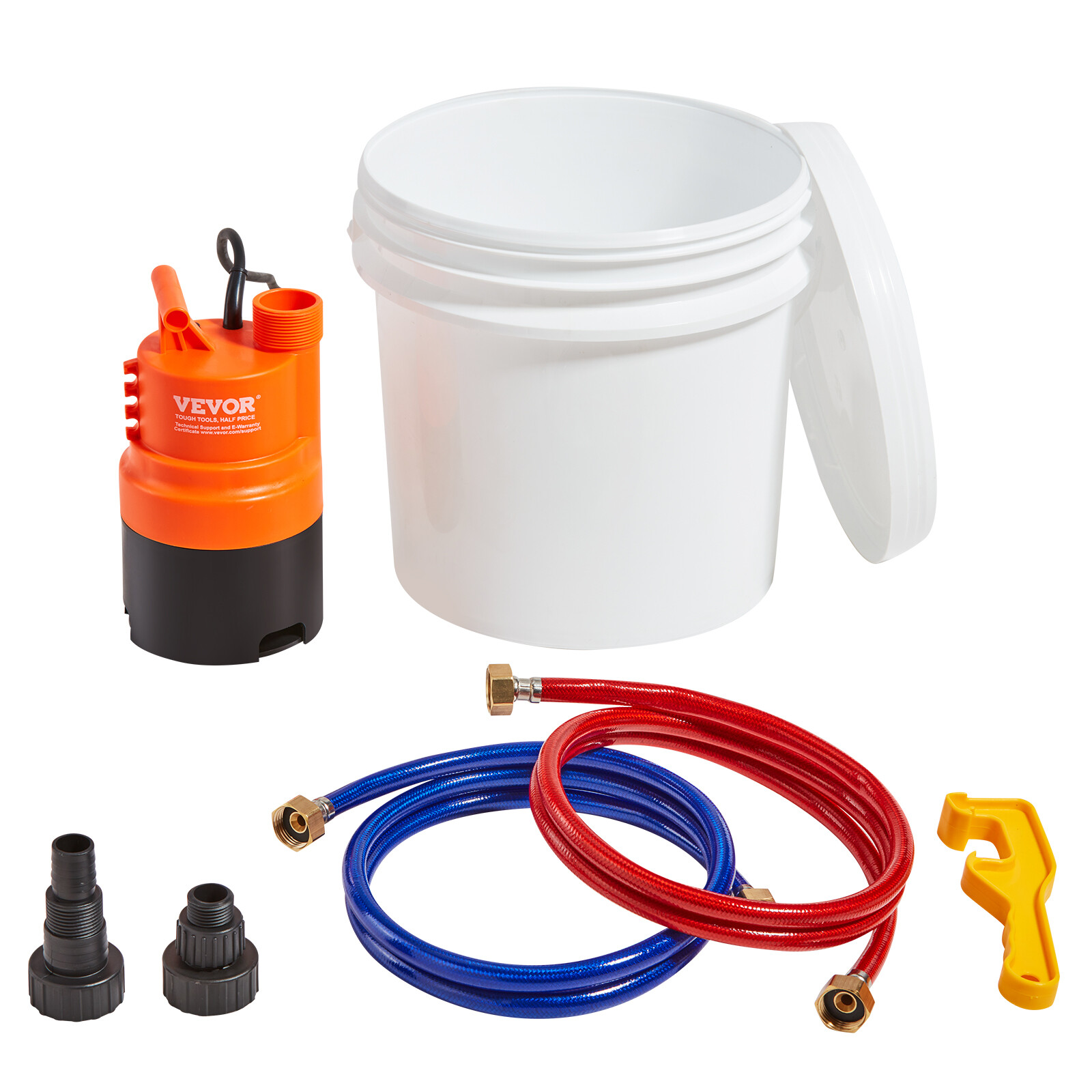 VEVOR Tankless Water Heater Flushing Descale Kit with Pump & 3.7 Gallon Pail