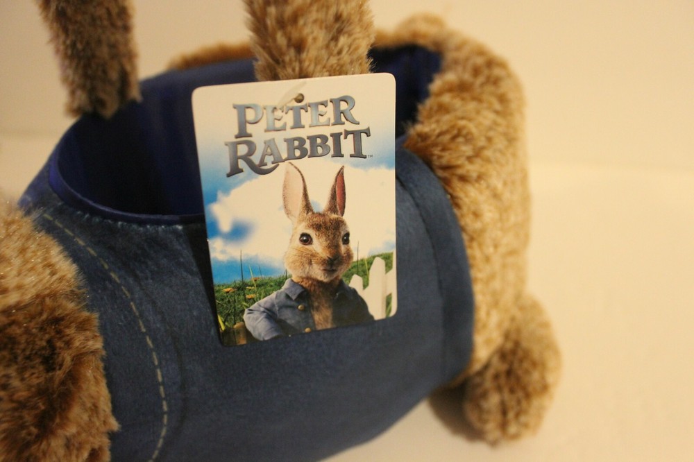 Dan Dee Peter Rabbit Plush Faux Fur Easter Basket, Table Decor NWT