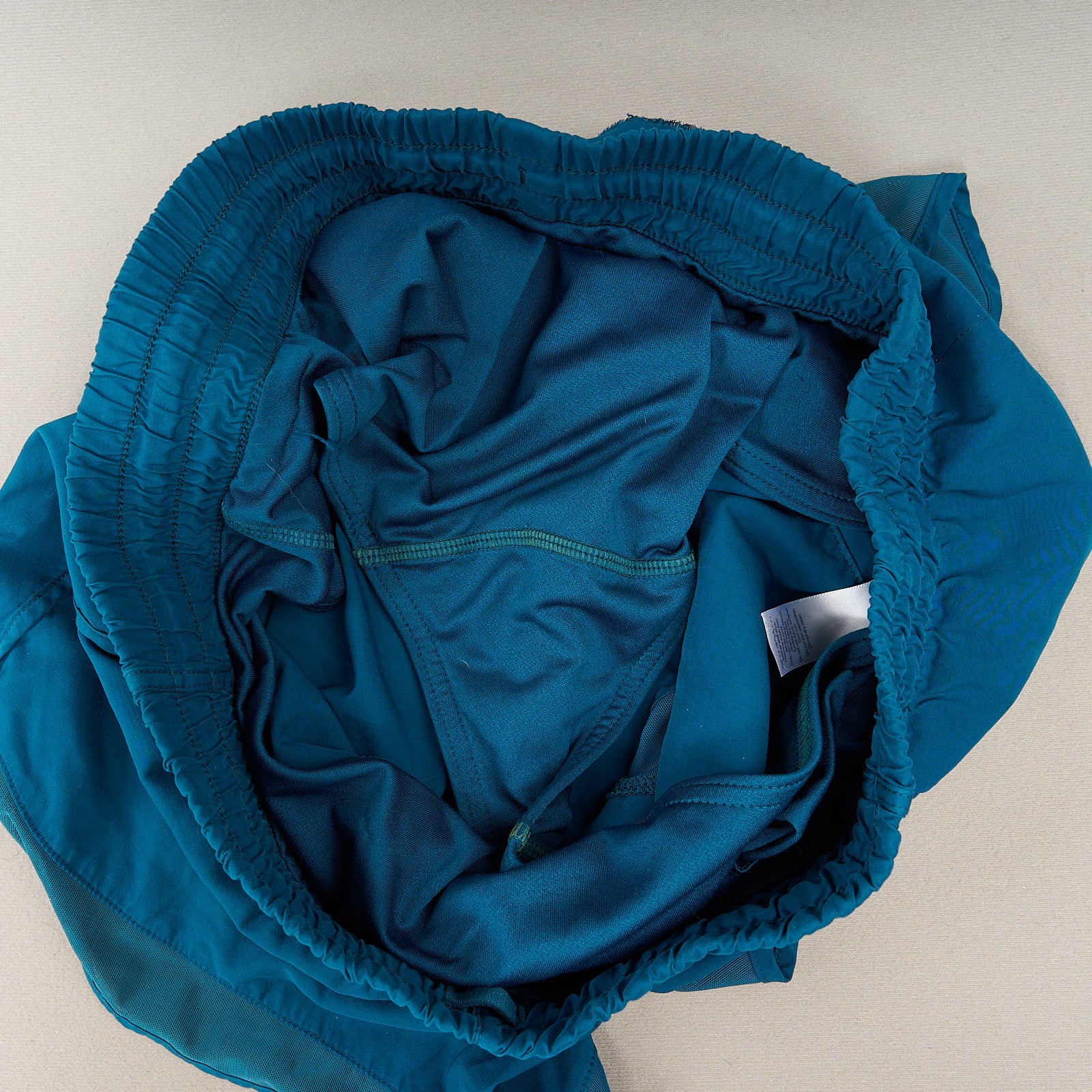 Athleta Lined Racer Run Shorts 4 Inch Inseam Teal Sz M Athletic Workout Running