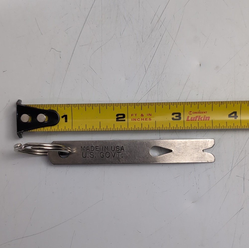 Mini Prybar Tool Keychain Silver Made in USA