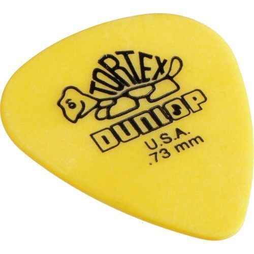 Dunlop 418P.73 Tortex Standard .73mm Yellow Guitar Picks 12-Pack