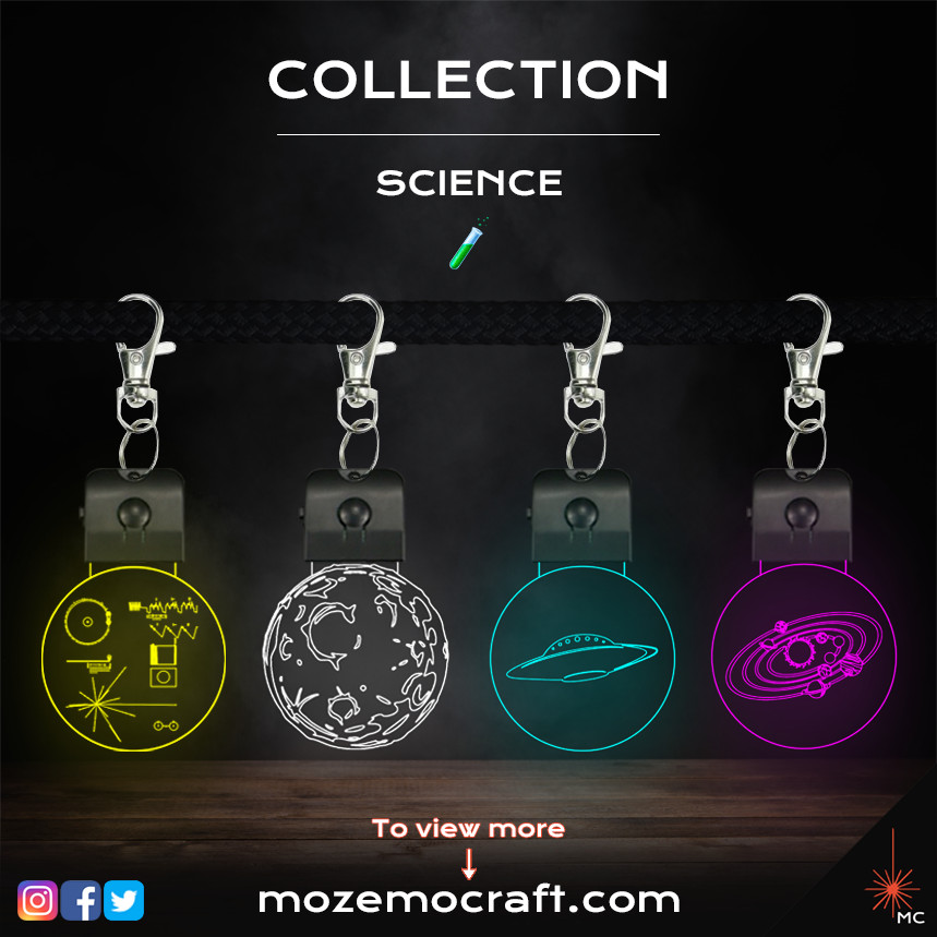 LED Keychain - Lorenz Attractor (Science)