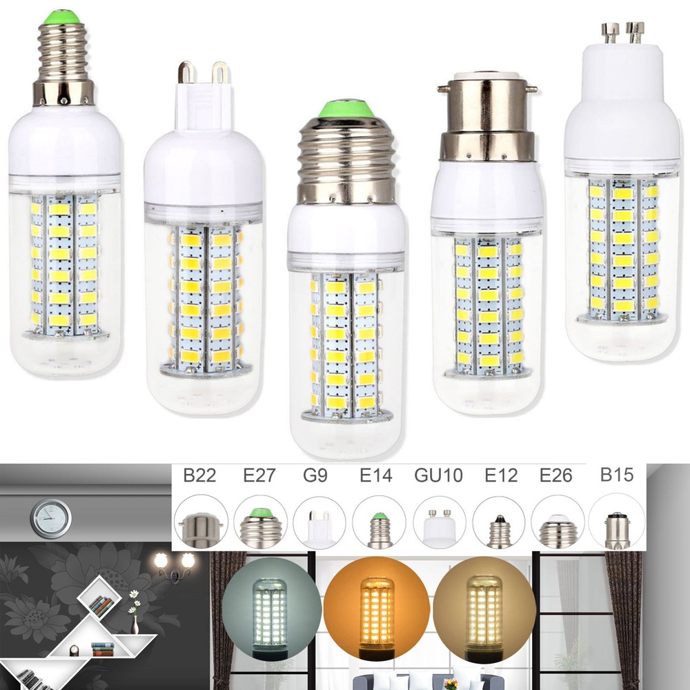 Led Corn Light Bulb Mogul Base E27 E12 E14 B22 E26 G9 5730 SMD Save Energy Lamp