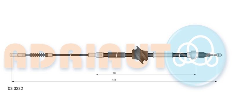 Cable Pull, parking brake ADRIAUTO 03.0232