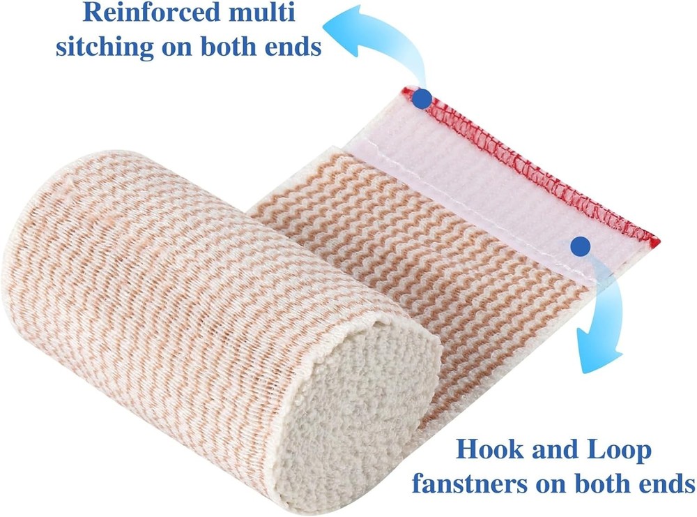 6 Pack Premium Elastic Bandage Wrap, Compression Wrap for Legs,...