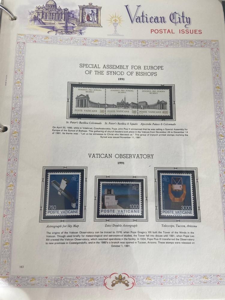 Joystamp: Awesome White Ace Vatican City Album Pages Mint Never Hinged
