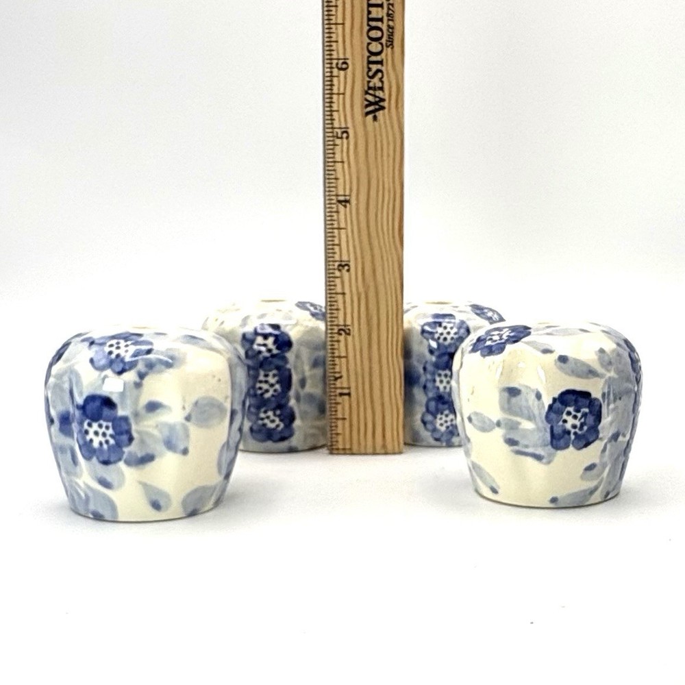 Ceramic Door Knobs Drawer Pulls Blue White Floral