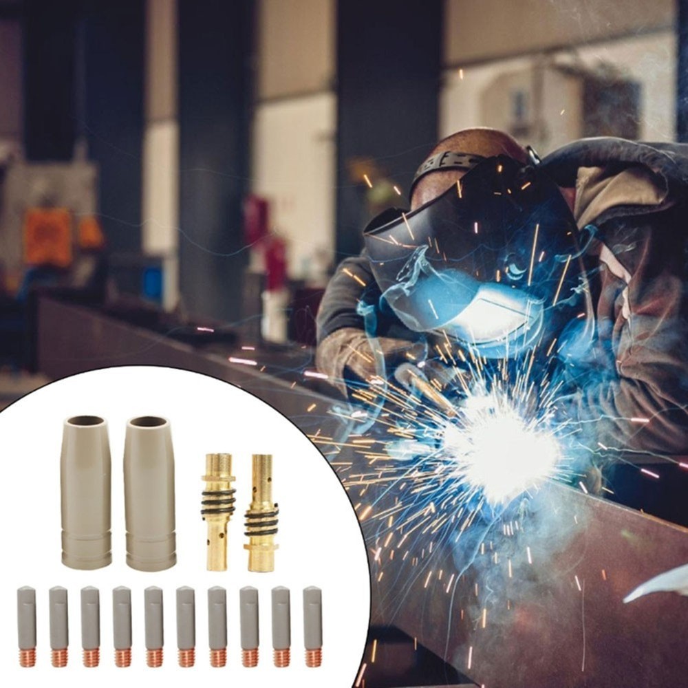 Coating Contact Nozzles and Holders for Effective Welding Solutions 14PCS