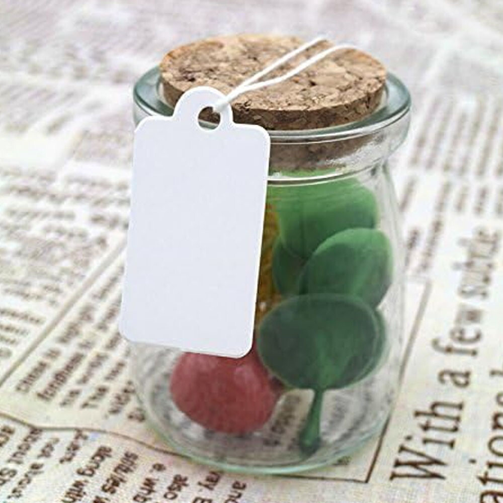 500/1000pcs White Marking Tags Pricing Display Tags Writable Label Hang Tag