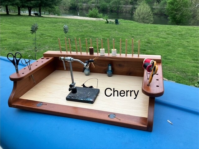 fly tying work station in Cherry