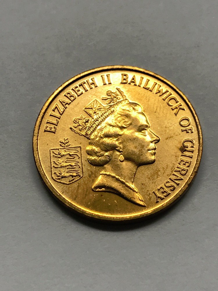 1989 Guernsey 1 Penny Unc++ #12889