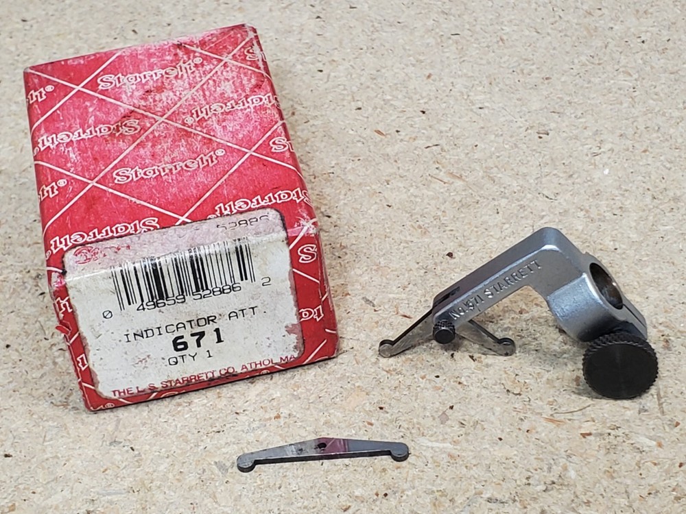 Starrett No. 671 - universal attachment for dial indicators with two arms