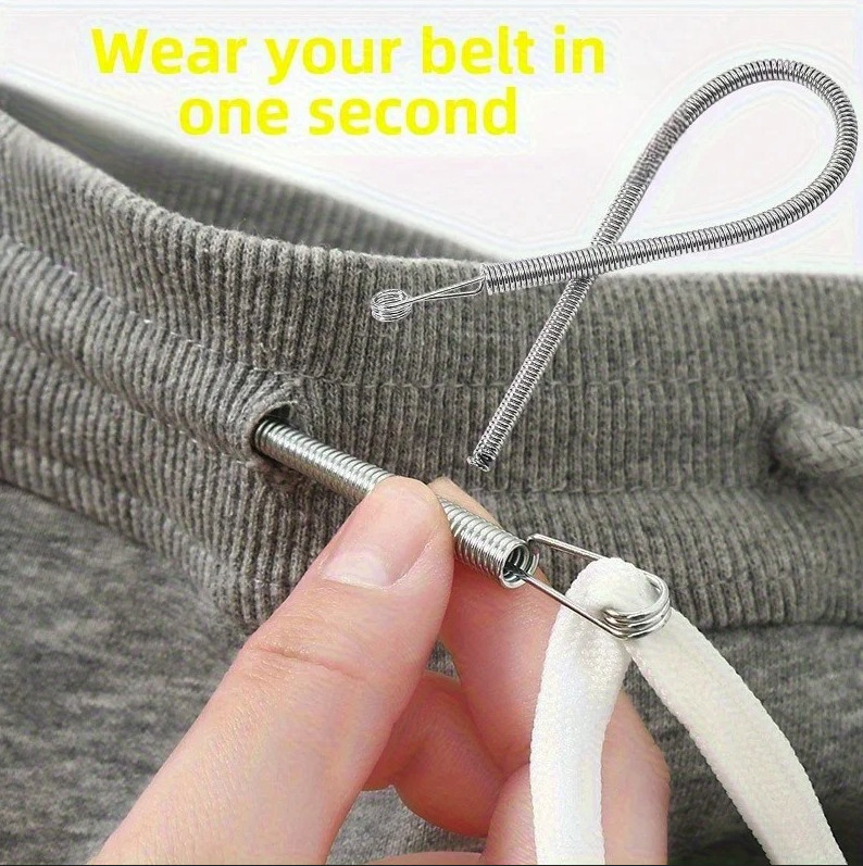 5Pcs Flexible Spring Drawstring Threader Clip Tool for Pants & Hoodies - NEW