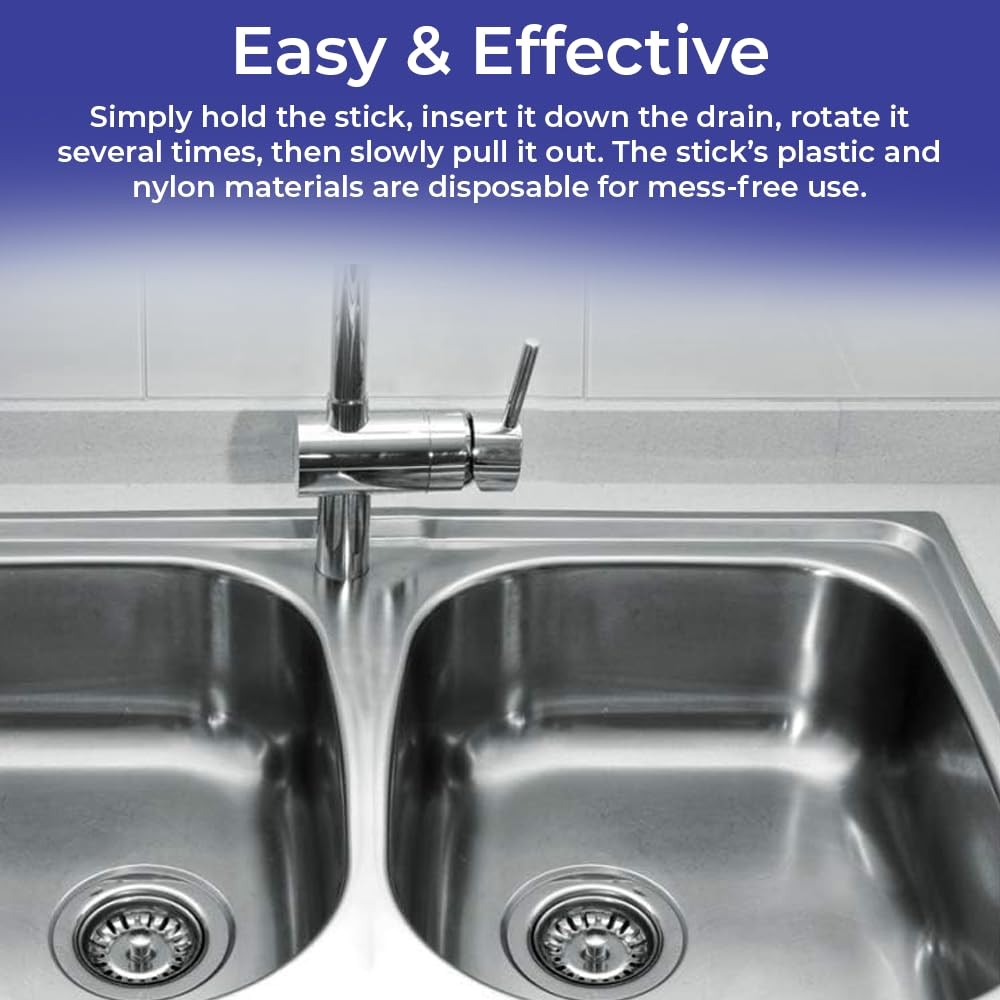 SAGEFINDS Flexible Drain Cleaning Sticks | Quickly Removes Clogs | Effective...