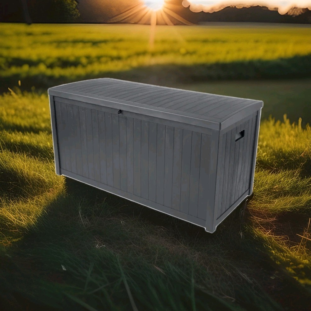 100 gal Resin Storage Deck Box - Gray