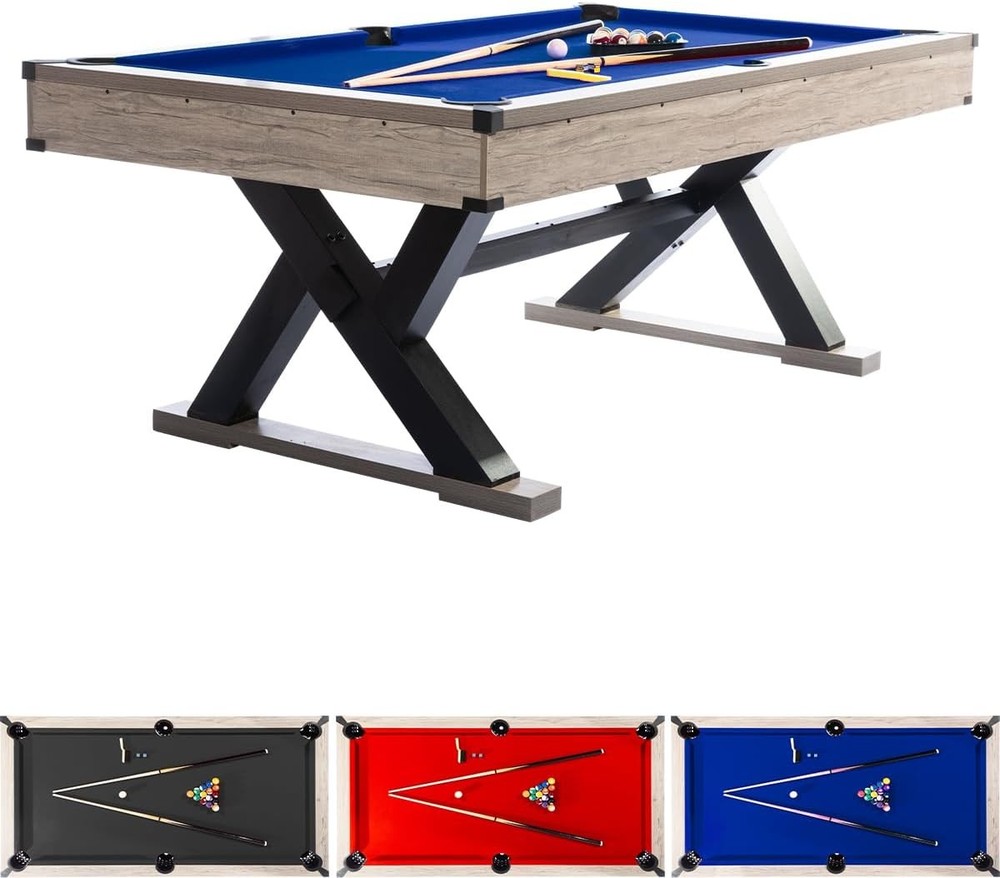 7FT Billiard Table Professional 84" Pool Table Set Heavy-Duty Metal Legs Table