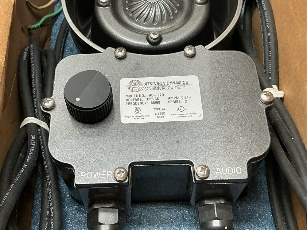 Atkinson Dynamics Industrial Intercom 0.24A 120V | AD-27C |